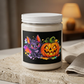 Halloween Pumpkin & Bat Soy Candle — 9oz Scented Jar