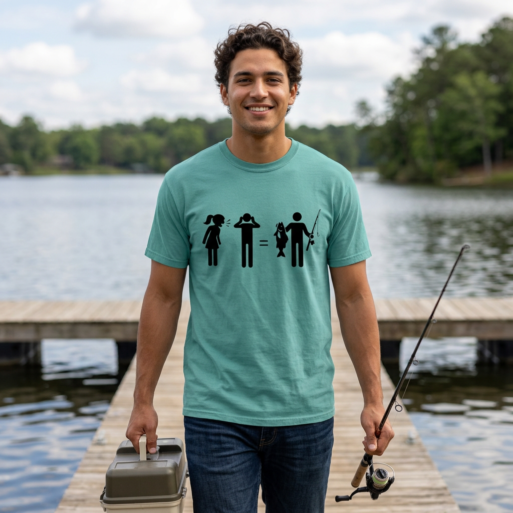 Fishing Humor T-Shirt – Fishing therapy Graphic Tee