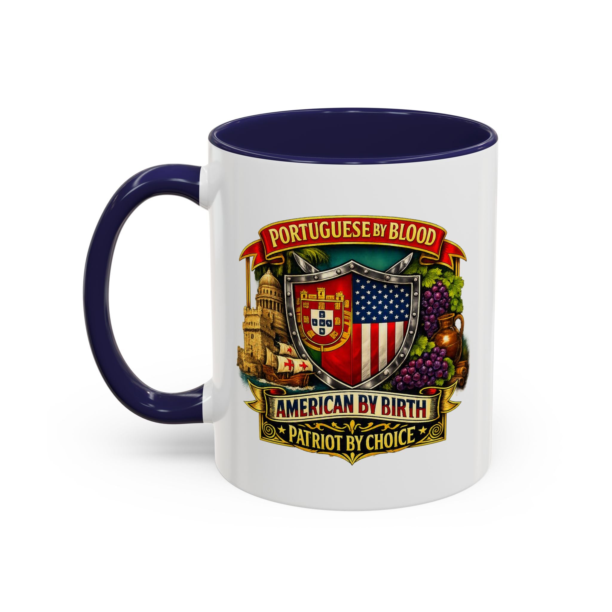 Portuguese/American Pride Mug - Coffee Ceramic Mug
