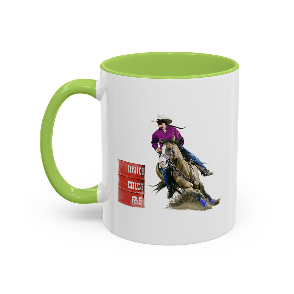 Barrel Racing Dreams Coffee Mug — "Small Town Girl, Big Buckle Dreams" Accent Mug