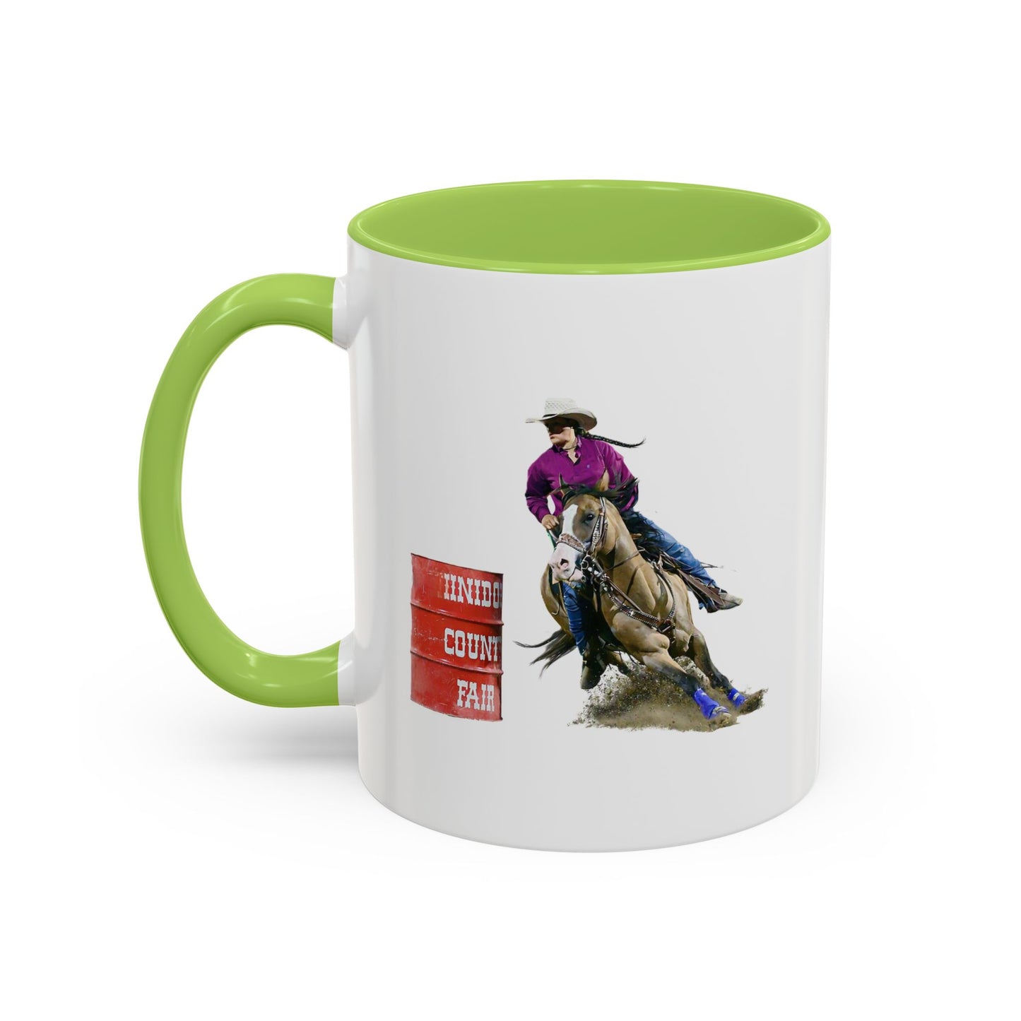 Barrel Racing Dreams Coffee Mug — "Small Town Girl, Big Buckle Dreams" Accent Mug