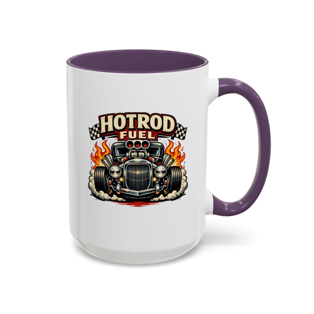 Hot Rod Fuel Coffee Mug — Vintage Muscle Car Racing Accent Mug
