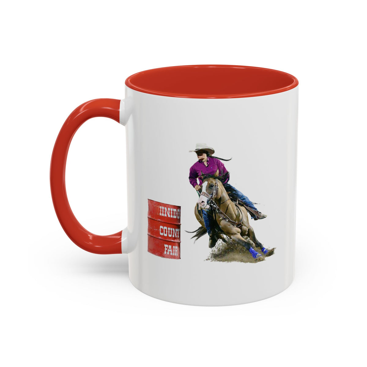 Barrel Racing Dreams Coffee Mug — "Small Town Girl, Big Buckle Dreams" Accent Mug