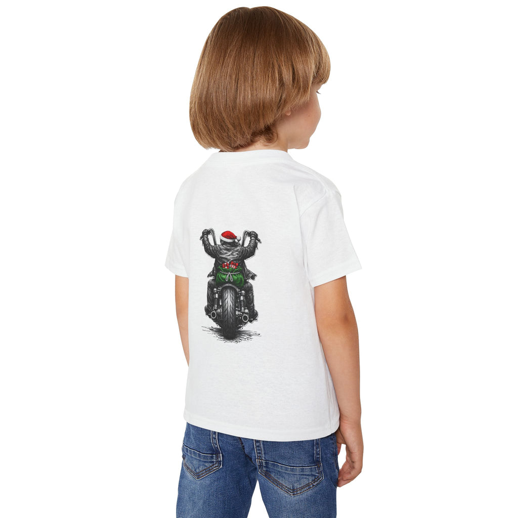 Toddler T‑Shirt — Ride Hard Santa Motorcycle Christmas Tee