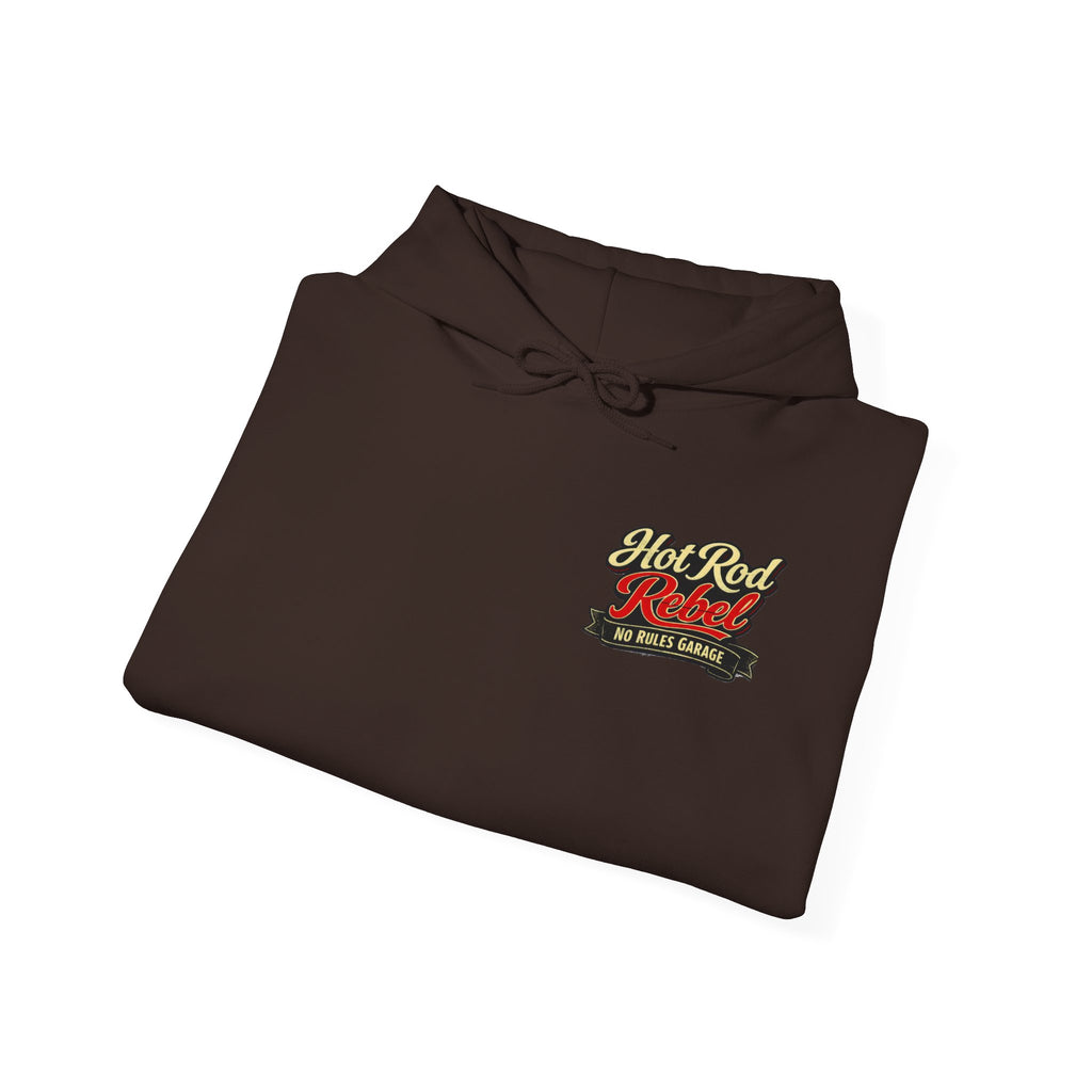 Hot Rod Hoodie — "Hot Rod Fuel" Vintage Car Racing Pullover