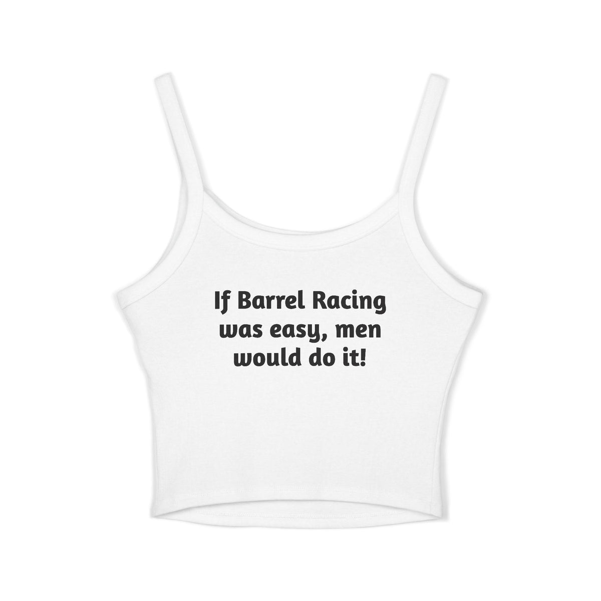 Stupid Barrel Graphic Cropped Tank — Women’s Spaghetti Strap Crop Top