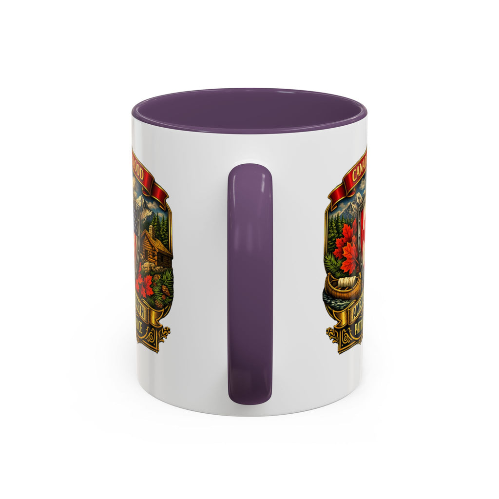 Canadian/American Pride Coat of Arms Accent Coffee Mug (11/15oz)