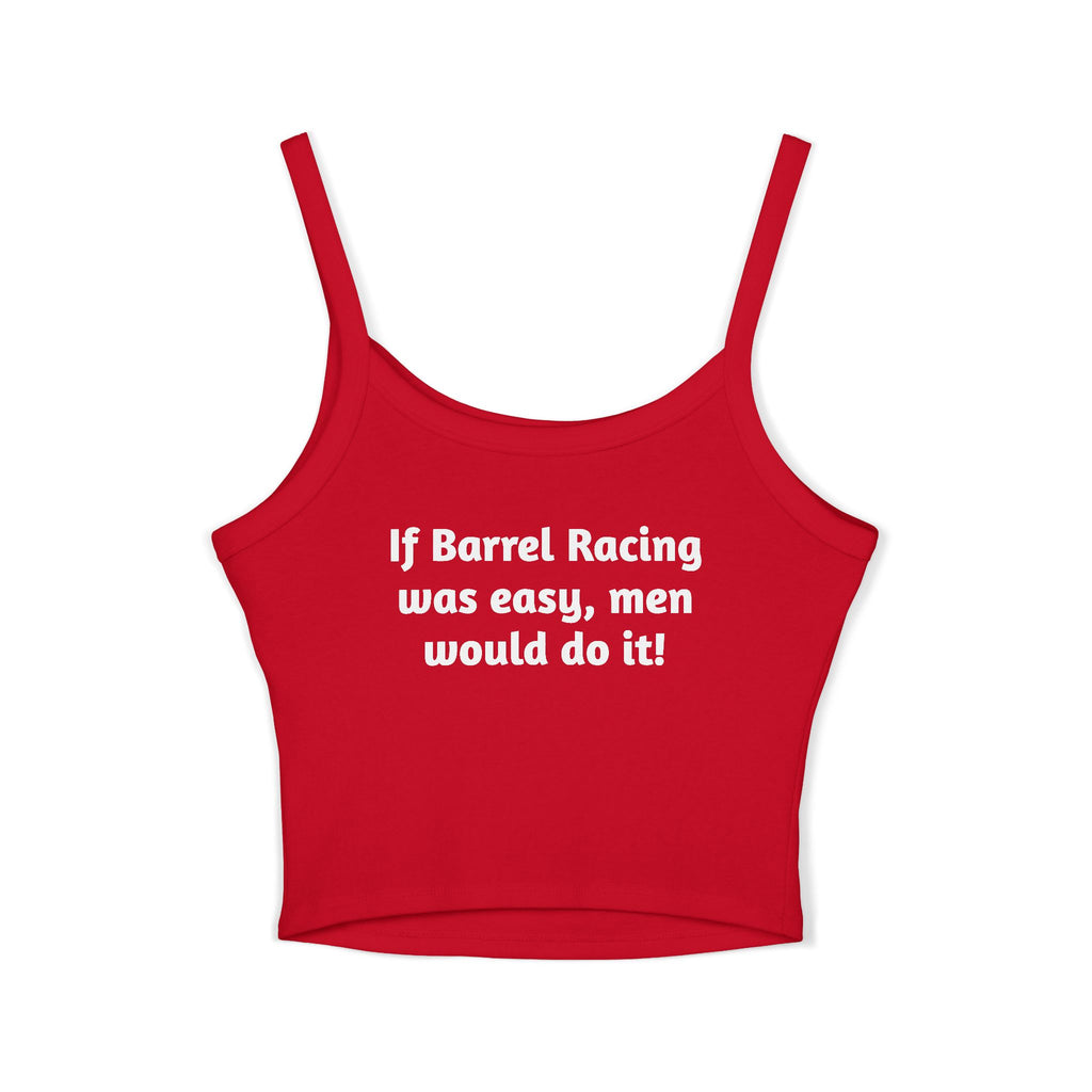 Stupid Barrel Graphic Cropped Tank — Women’s Spaghetti Strap Crop Top