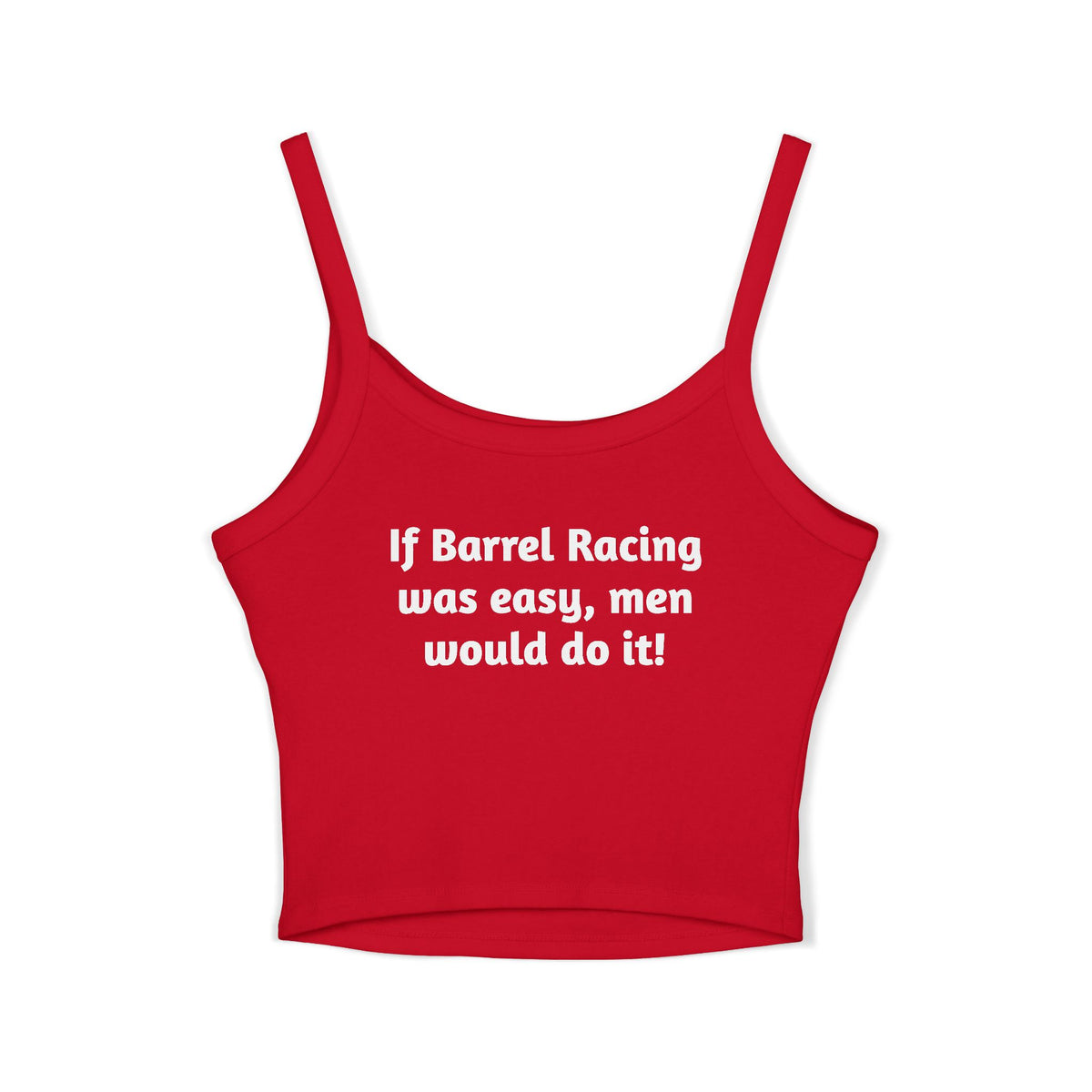 Stupid Barrel Graphic Cropped Tank — Women’s Spaghetti Strap Crop Top