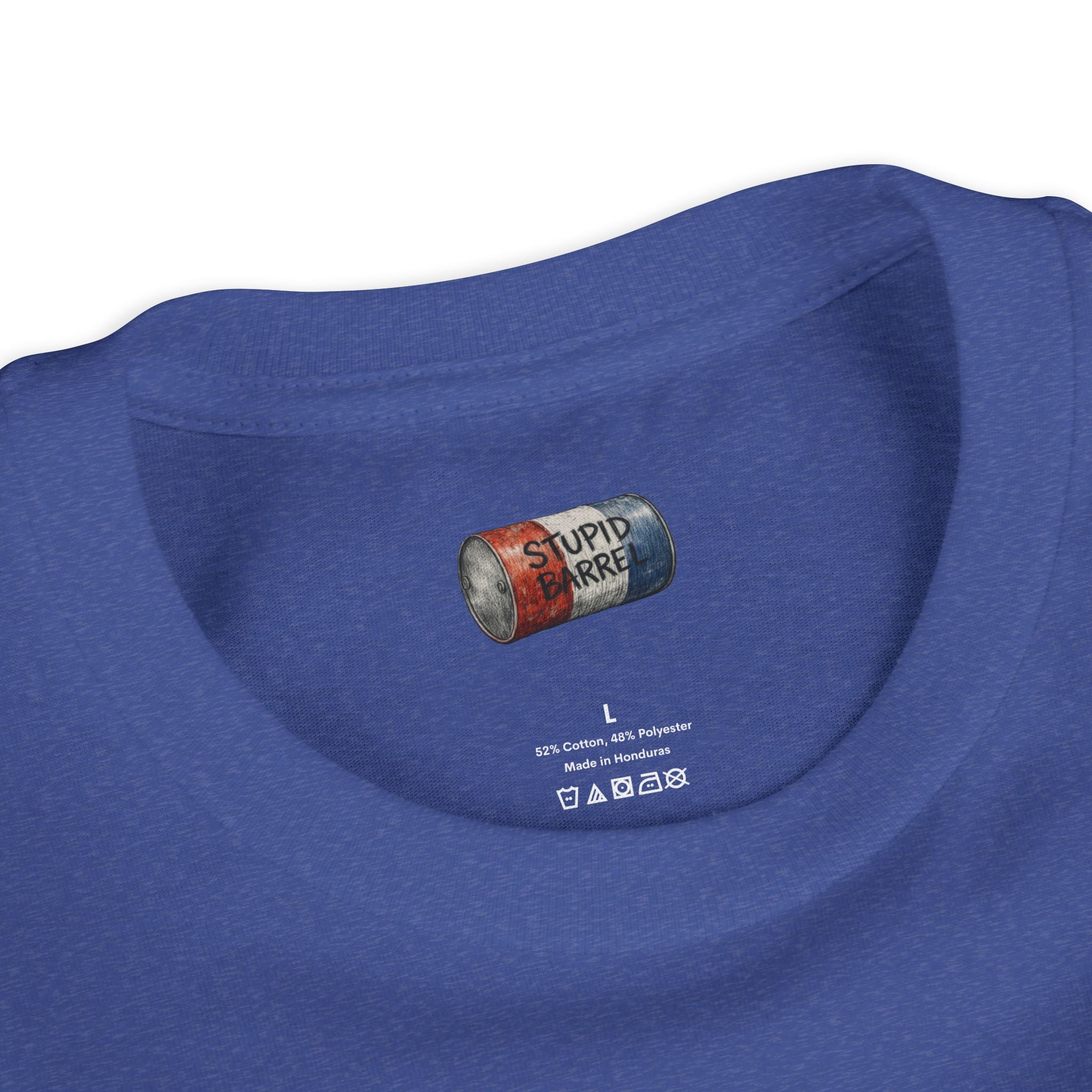 Youth Tee — Rodeo Bull Rider with Patriotic Barrel Graphic
