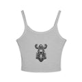 Motorcycle Rider Crop Tank Top — Vintage Biker Graphic