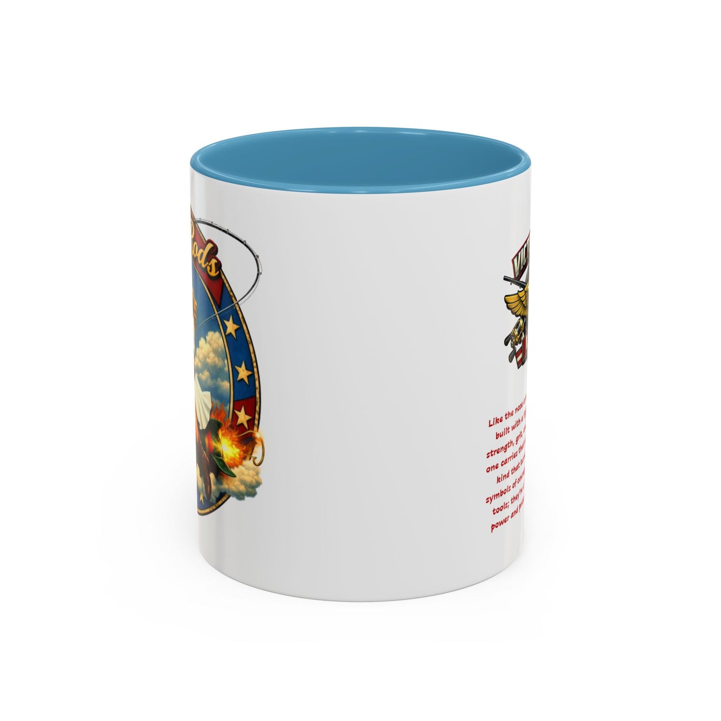 Victory Rods Sportfisherman's WWII Nose Art Pin-Up Illustration Mug | Ceramic Coffee Cup