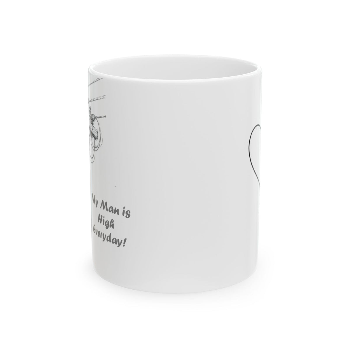 Ceramic Mug - Sketched Lineman Humorous but Sentimental Coffee Mug (15oz)
