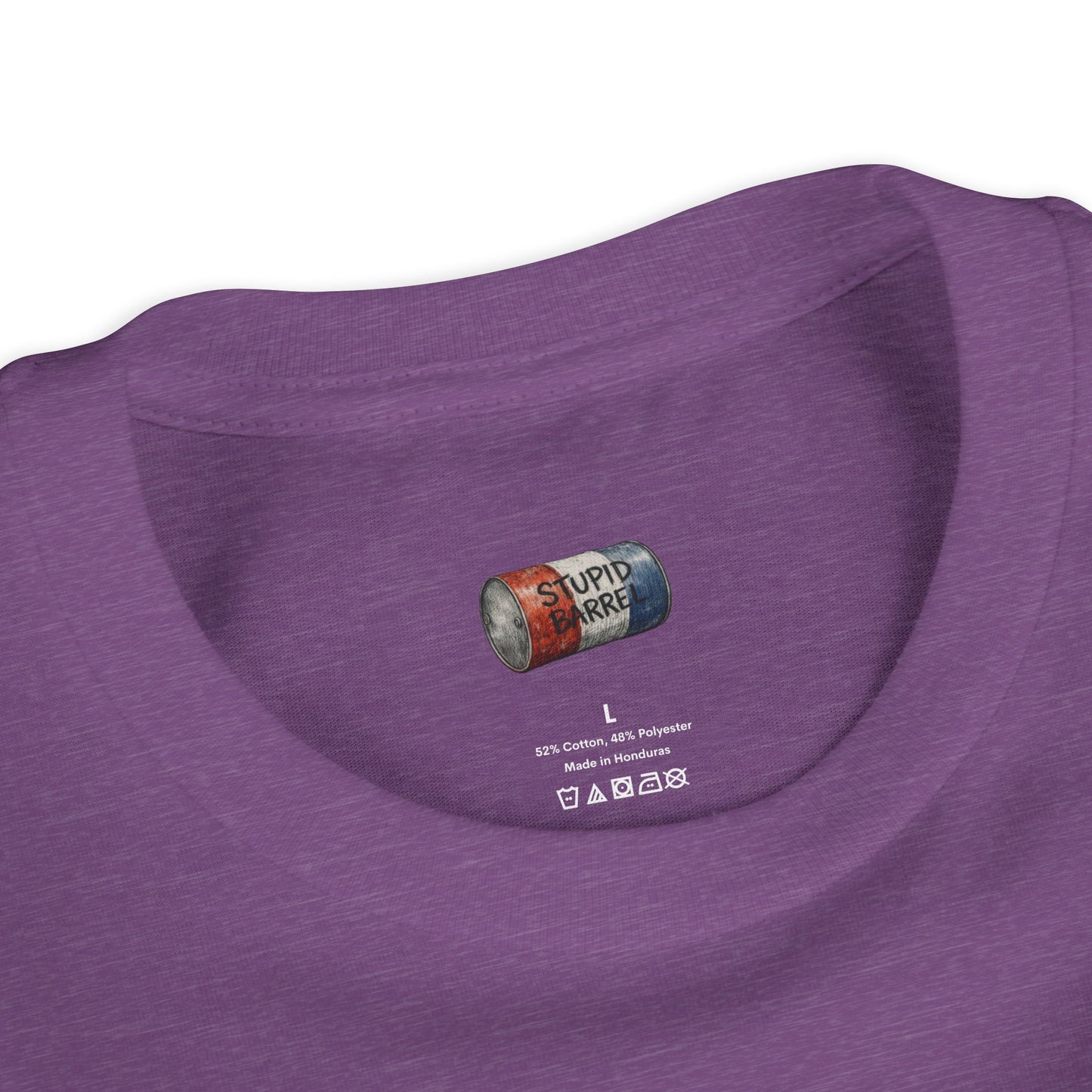 Youth Tee — Rodeo Cowgirl with Patriotic Barrel Graphic