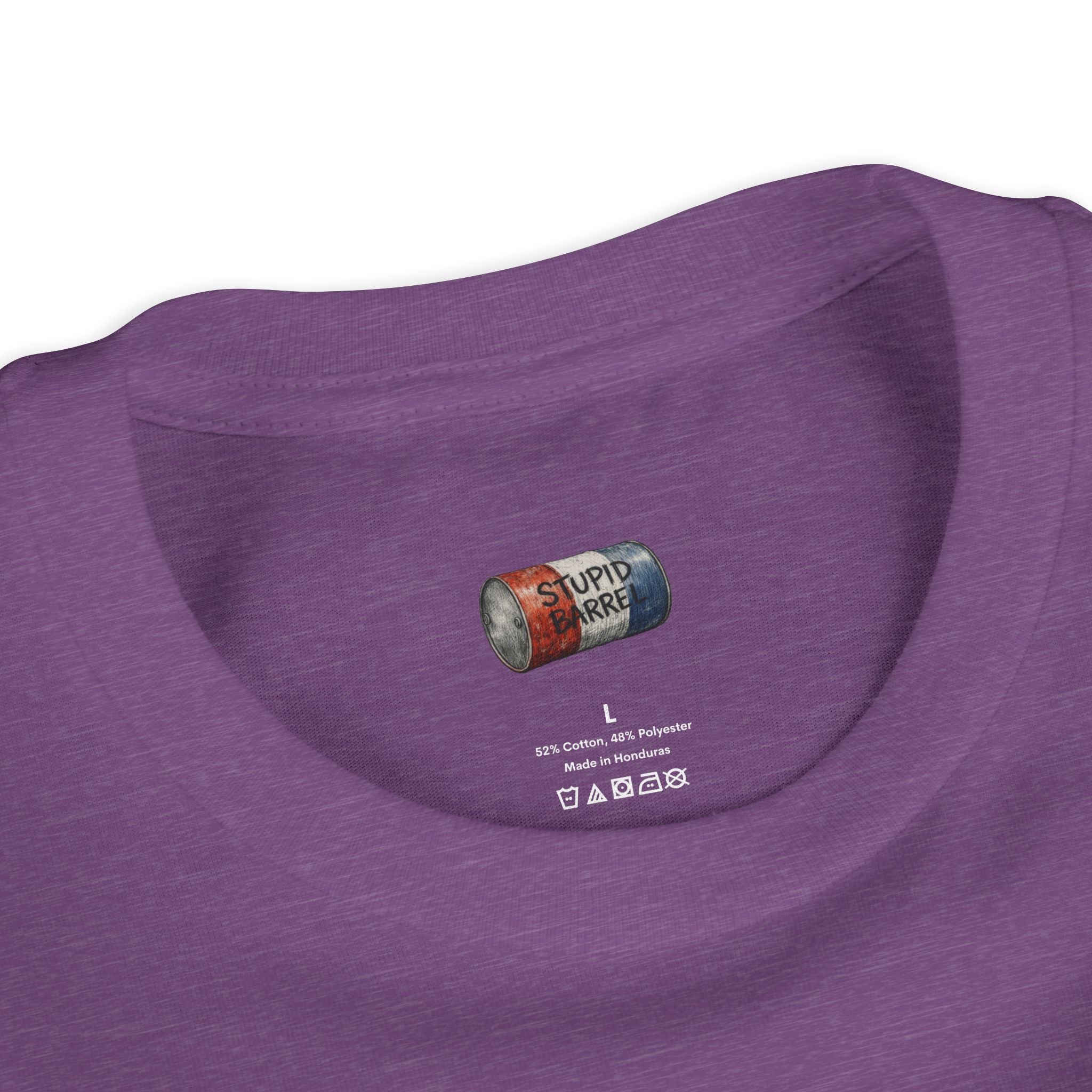 Youth Tee — Rodeo Cowgirl with Patriotic Barrel Graphic