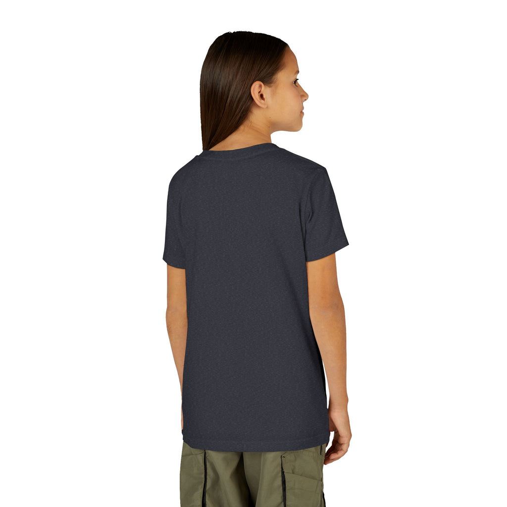 Youth Tee — Rodeo Cowgirl with Patriotic Barrel Graphic