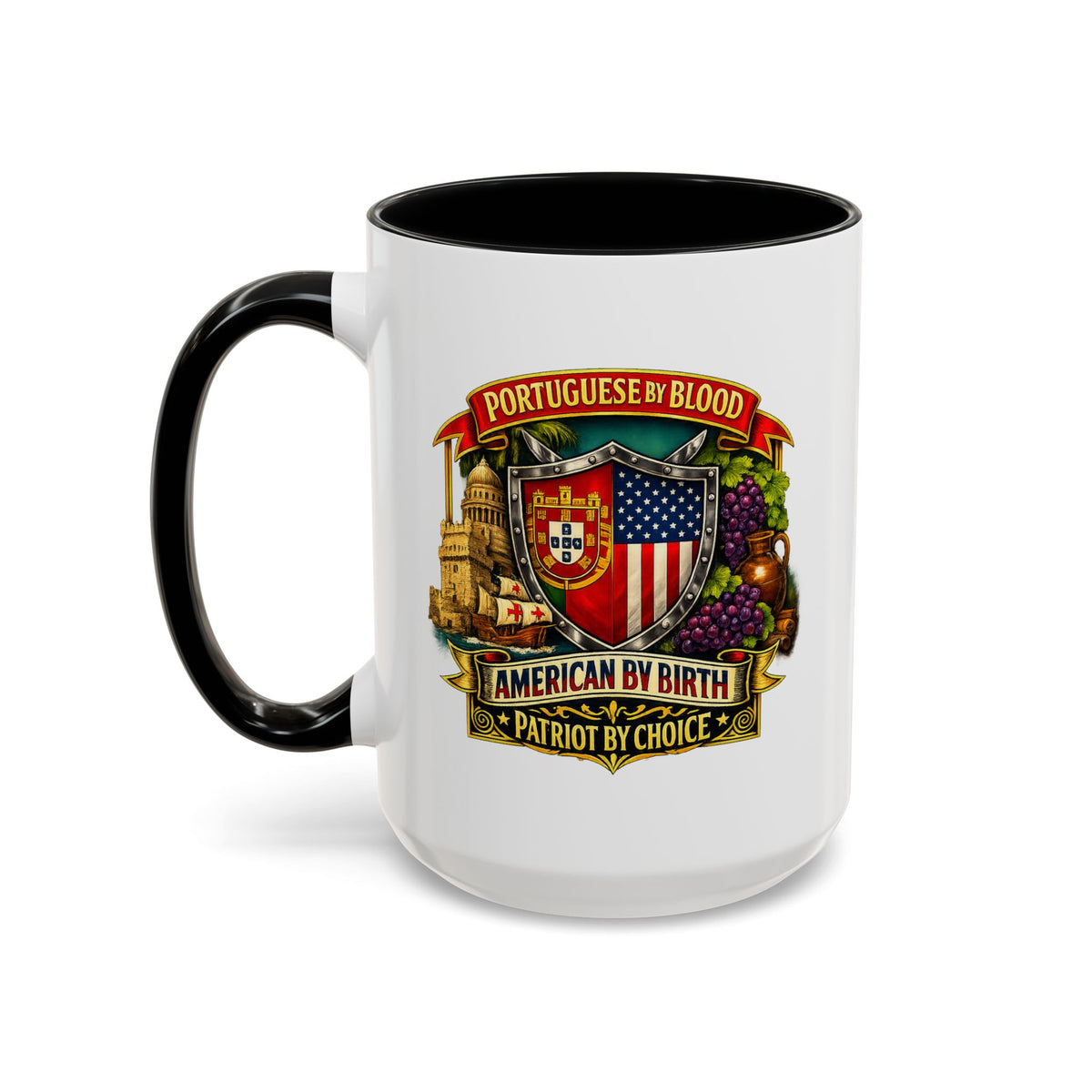 Portuguese/American Pride Mug - Coffee Ceramic Mug