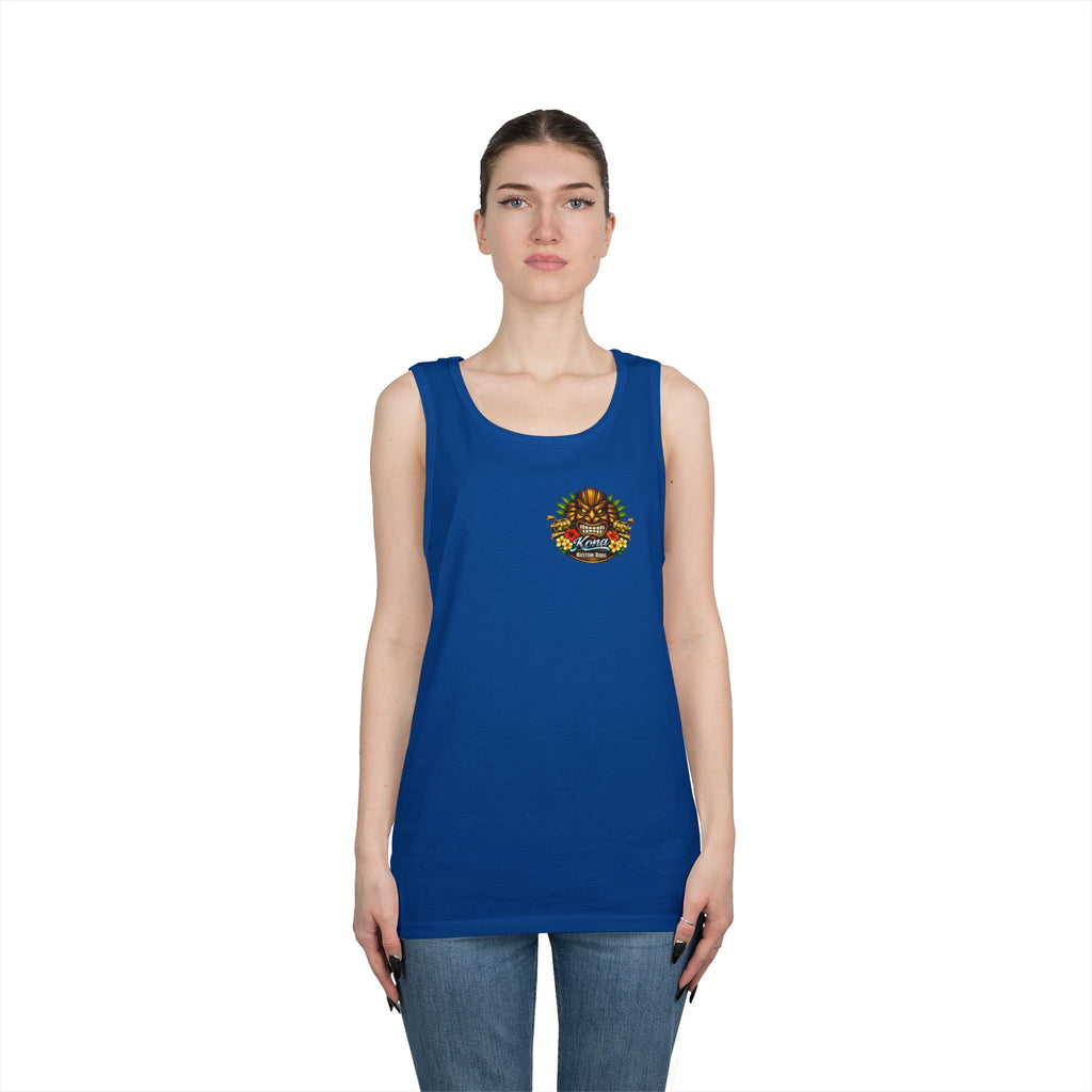 Kona Rods Vintage Pinup Beach Tank Top — 'Thresher Shark Anne' Retro WWII Nose Art