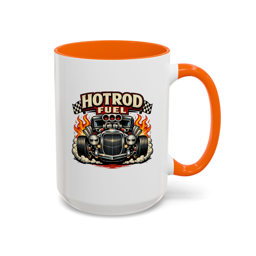 Hot Rod Fuel Coffee Mug — Vintage Muscle Car Racing Accent Mug