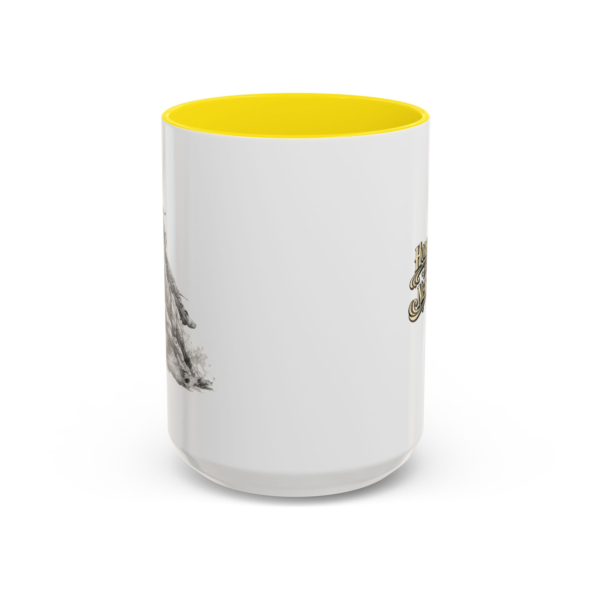 Barrel Racing Coffee Mug — "Horse and Rider Focused on the Next Barrel"