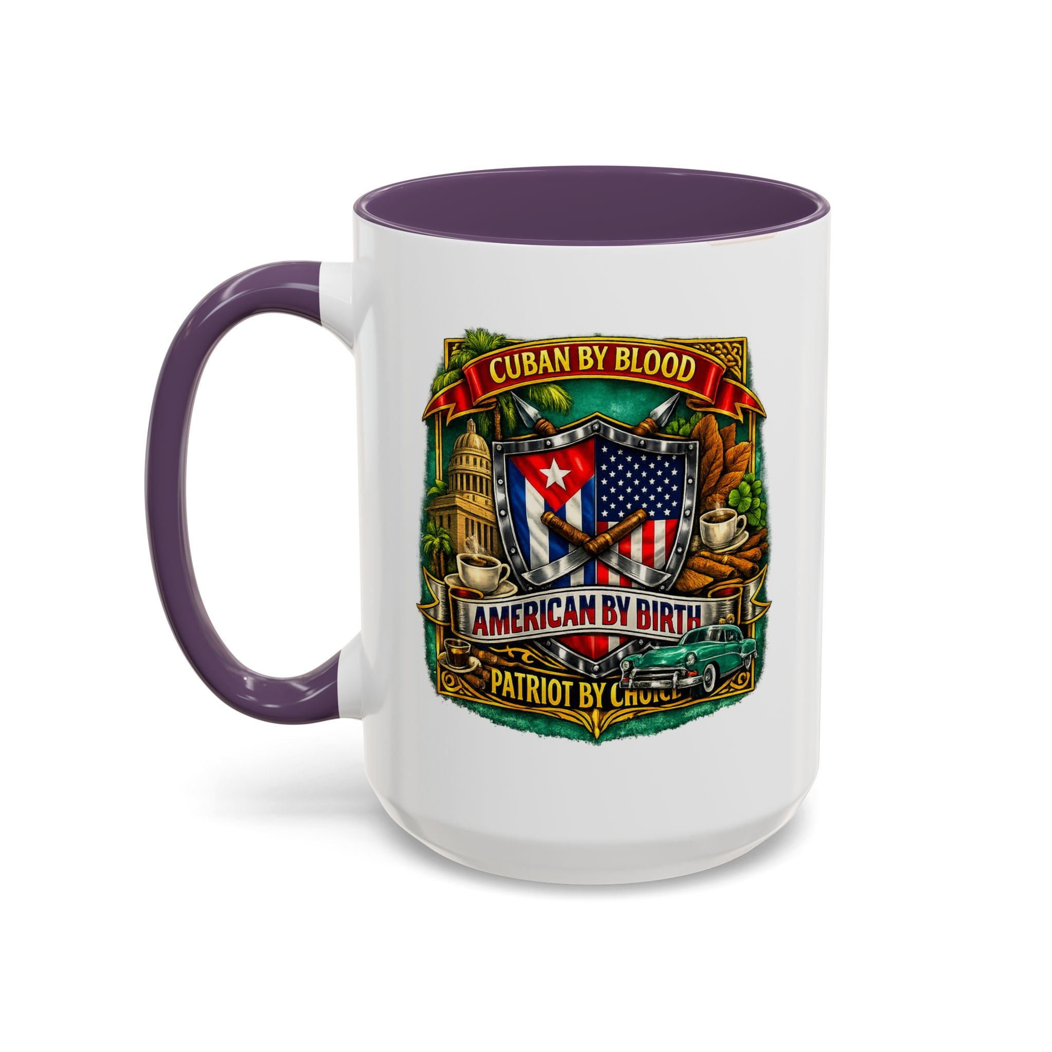 Cuban/American Pride - Cuban by Blood, American by Birth Accent Coffee Mug (11/15oz)
