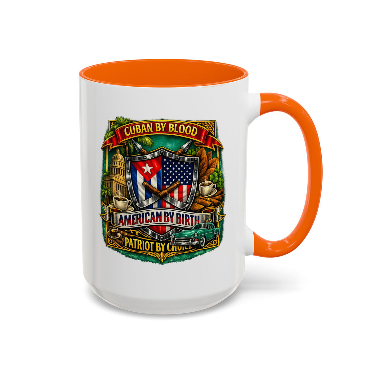 Cuban/American Pride - Cuban by Blood, American by Birth Accent Coffee Mug (11/15oz)