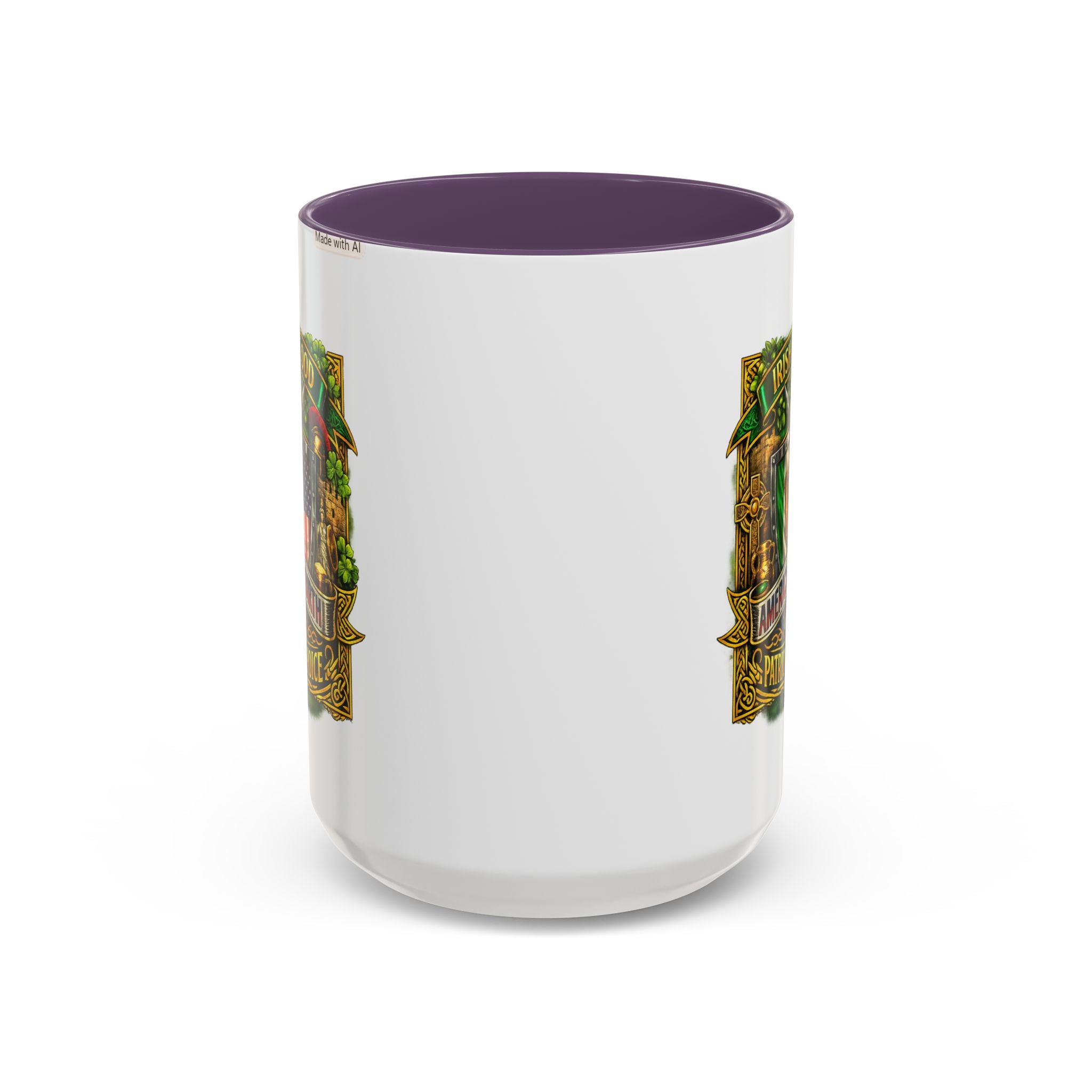 Irish Pride Coffee Mug — "Irish by Blood, American by Birth, Patriot by Choice" Patriotic Ceramic Mug