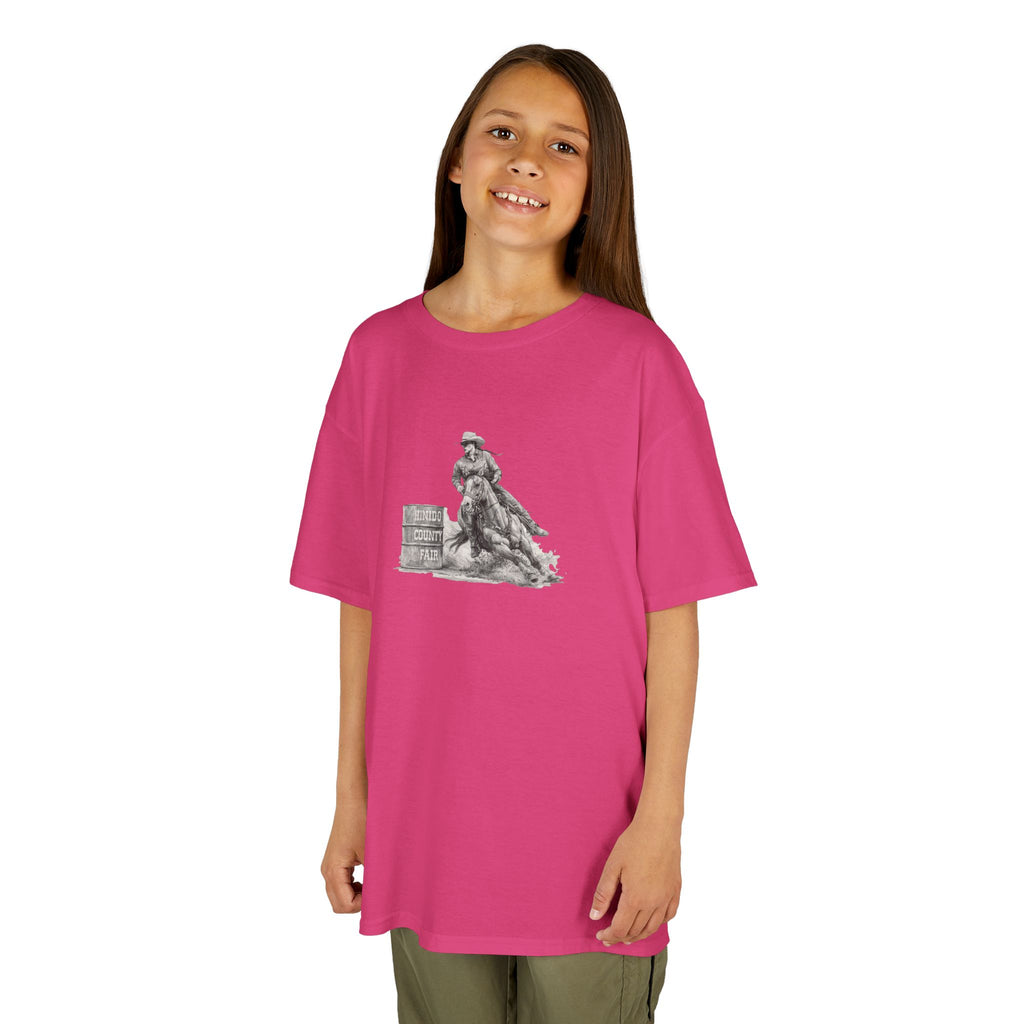 Kids T-Shirt — 'Always Keep Your Eye On the Next Barrel' Cowgirl Graphic