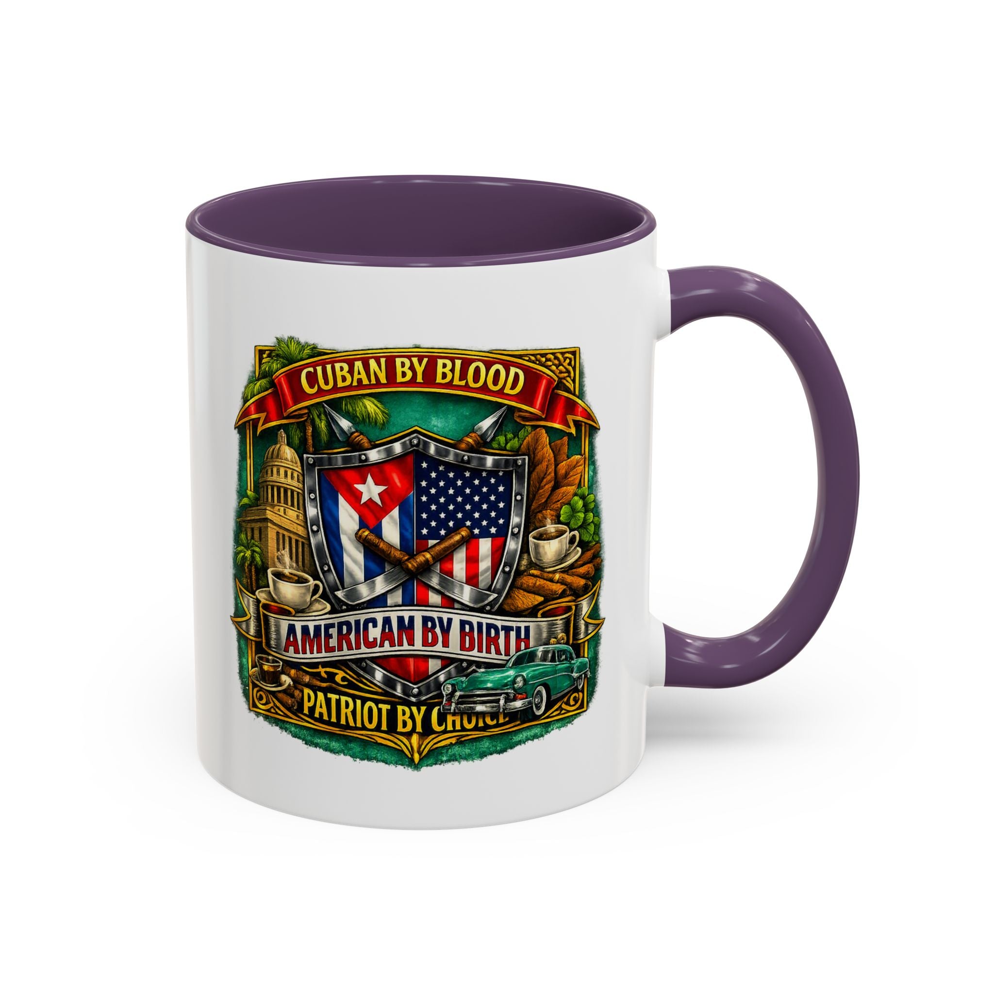 Cuban/American Pride - Cuban by Blood, American by Birth Accent Coffee Mug (11/15oz)