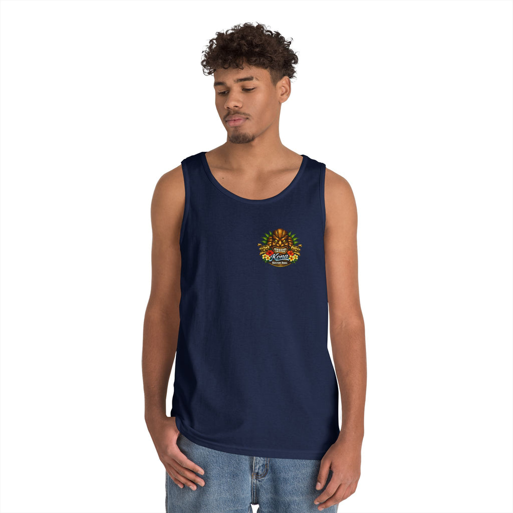 Kona Rods Vintage Pinup Beach Tank Top — 'Thresher Shark Anne' Retro WWII Nose Art