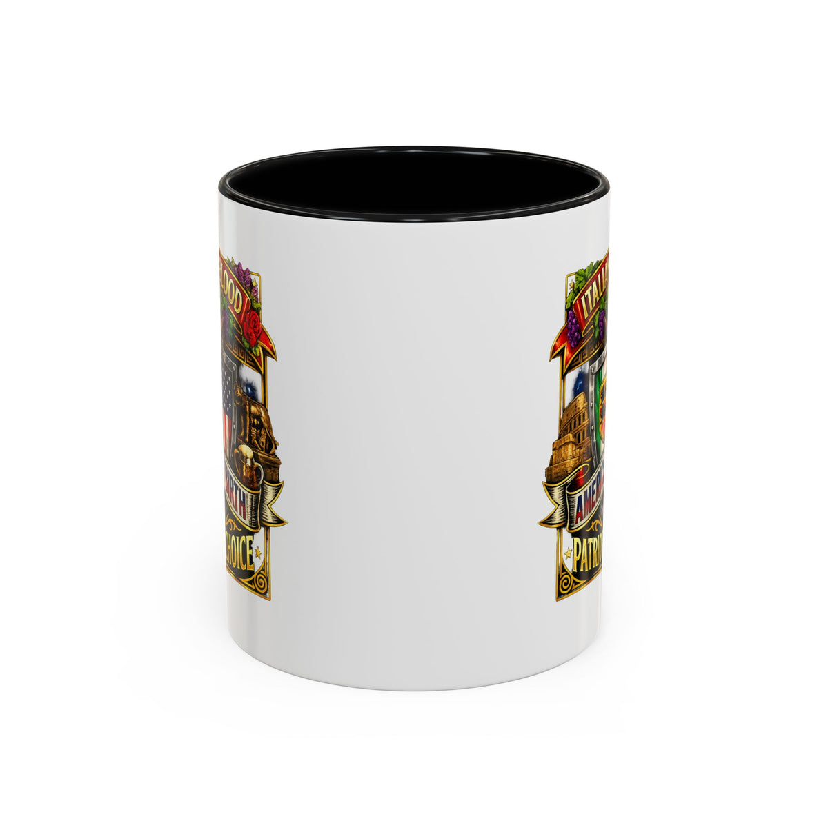 Italian by Blood American by Birth "Patriot by Choice" Accent Coffee Mug (11/15oz)