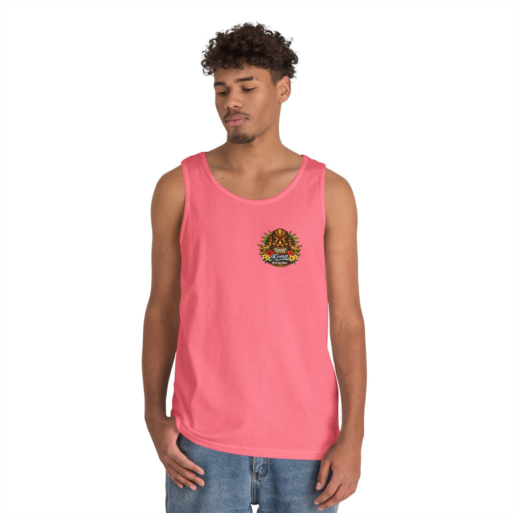Kona Rods Vintage Pinup Beach Tank Top — 'Thresher Shark Anne' Retro WWII Nose Art