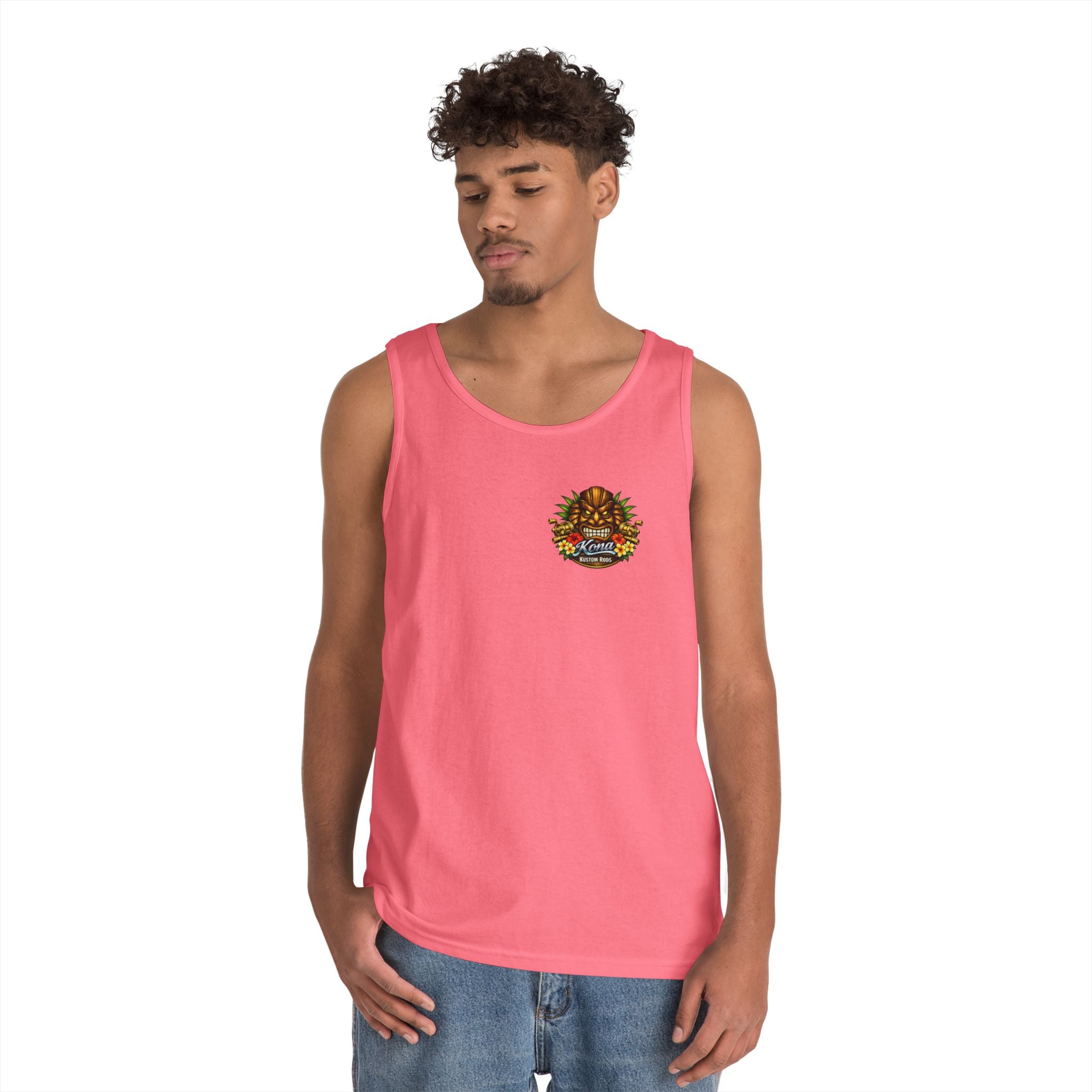 Kona Rods Vintage Pinup Beach Tank Top — 'Thresher Shark Anne' Retro WWII Nose Art