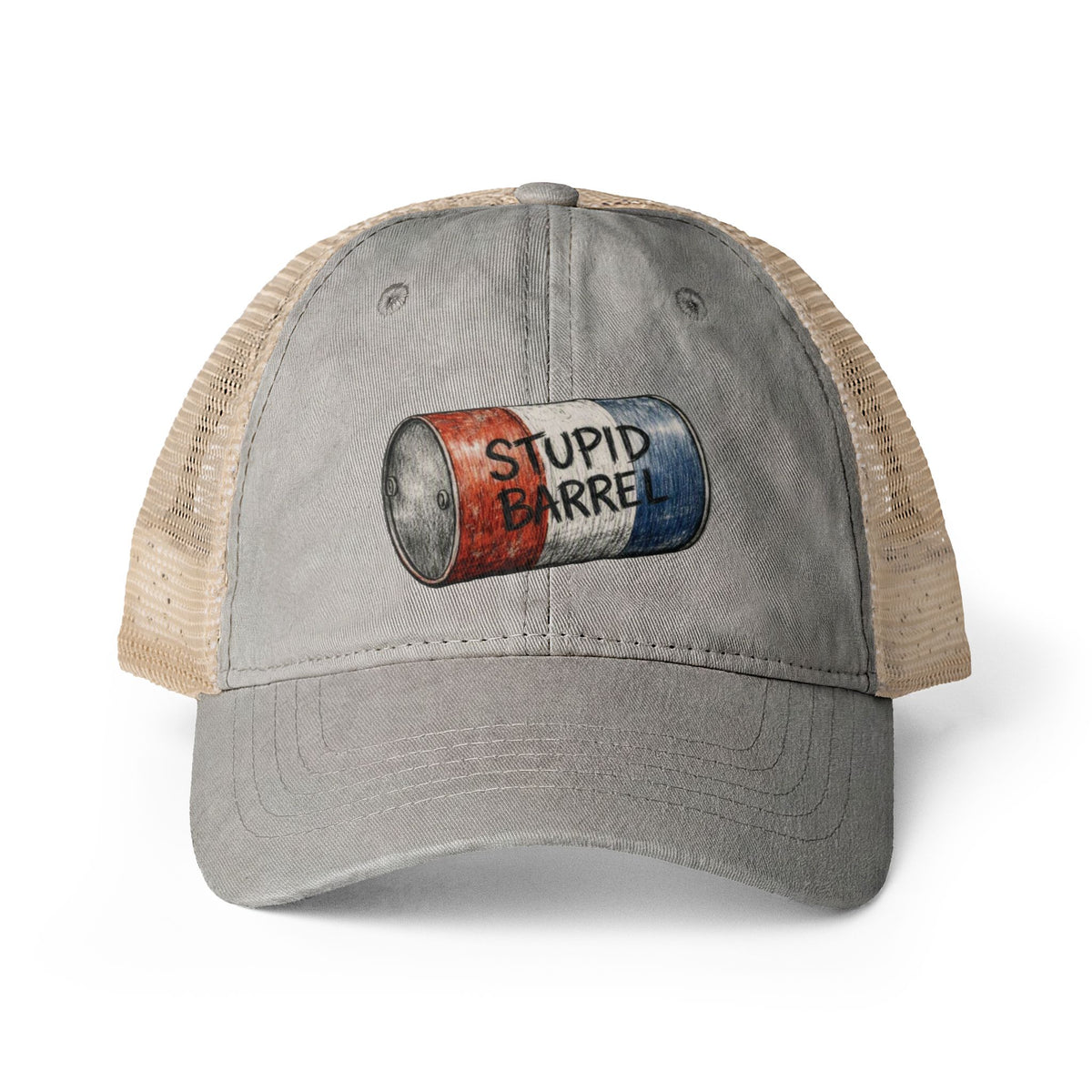 Women's "Stupid Barrel" Washed Mesh-Back Cap - One Size fits All