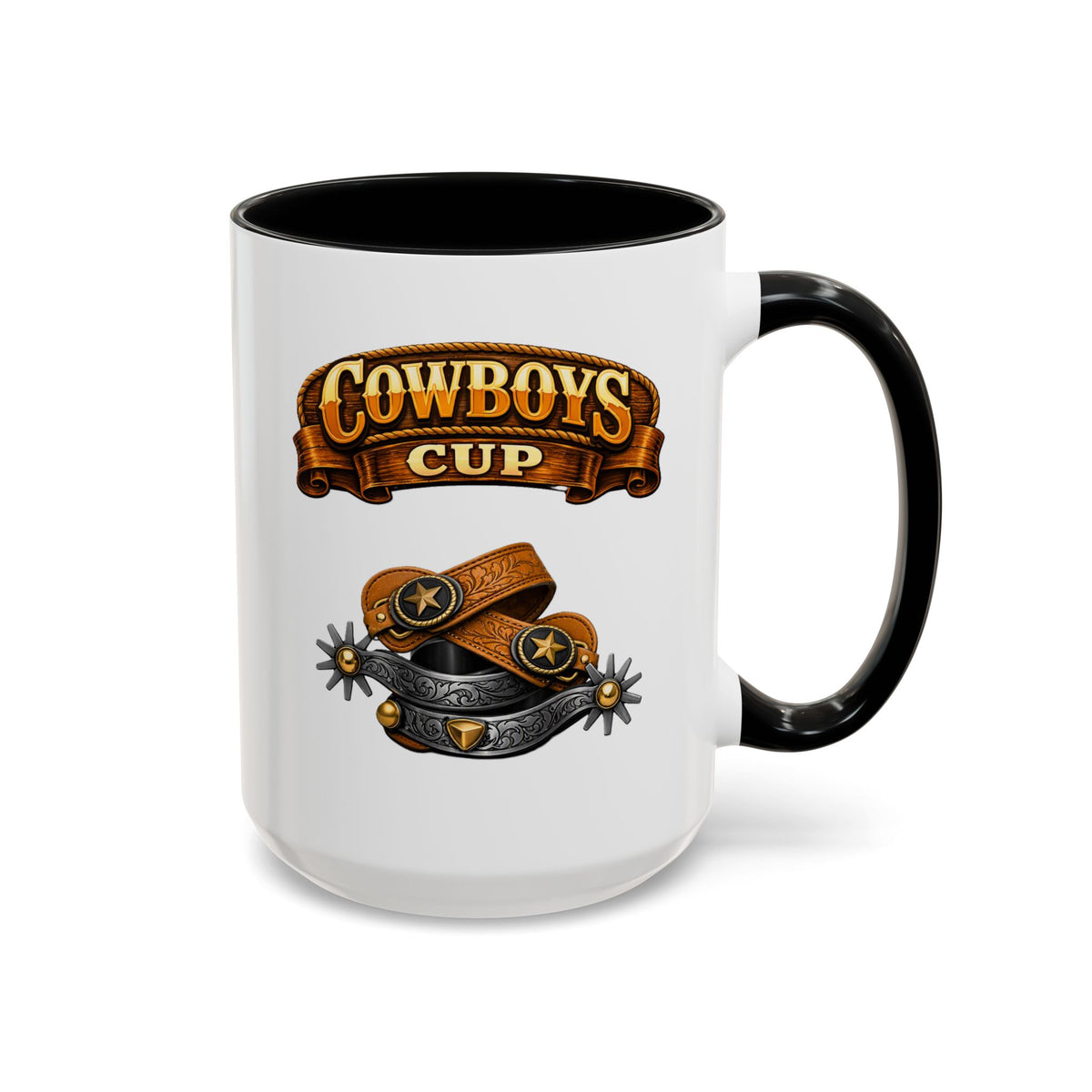 Cowboys Cup Coffee Mug — Western Spur & Leather Design (11/15oz)