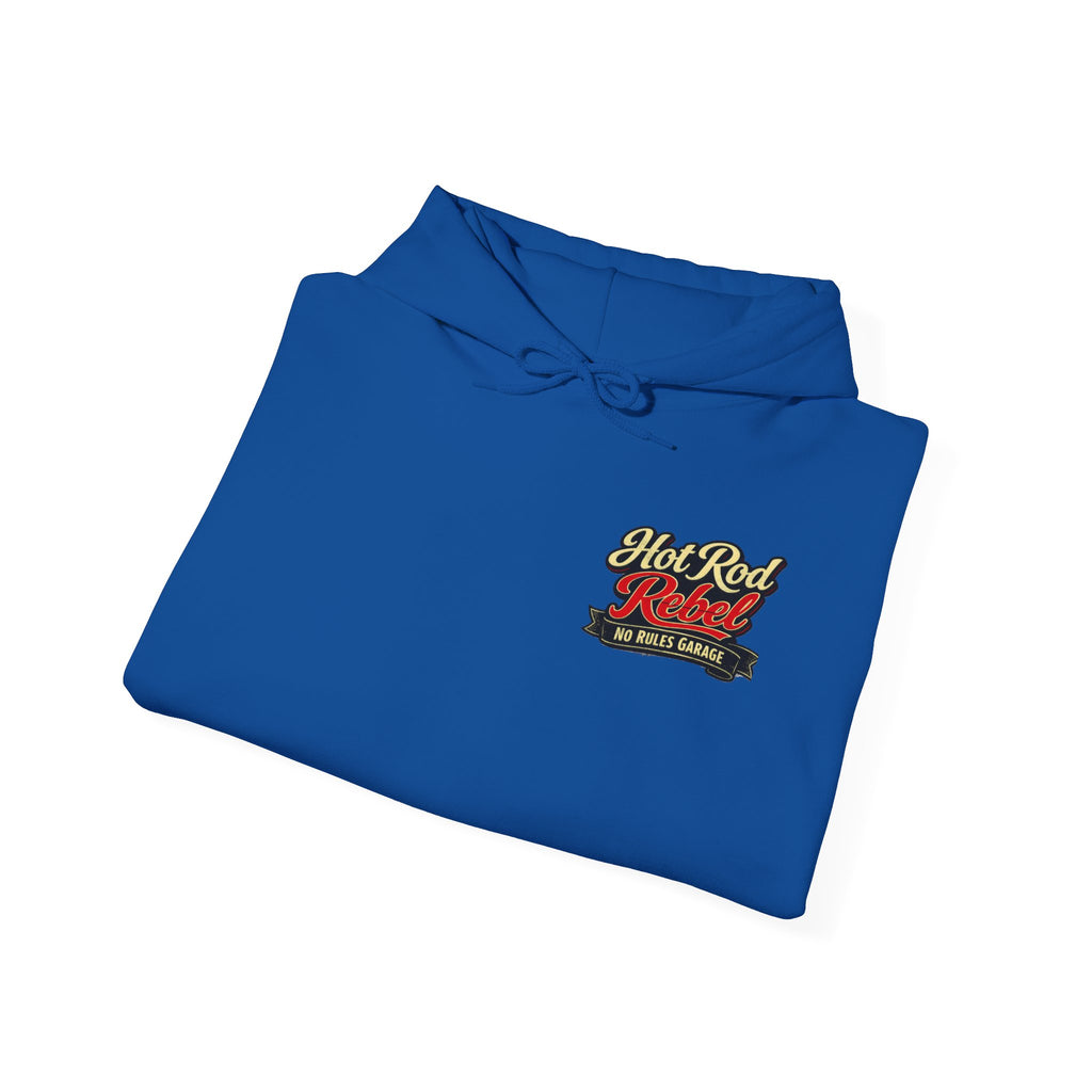 Hot Rod Hoodie — "Hot Rod Fuel" Vintage Car Racing Pullover
