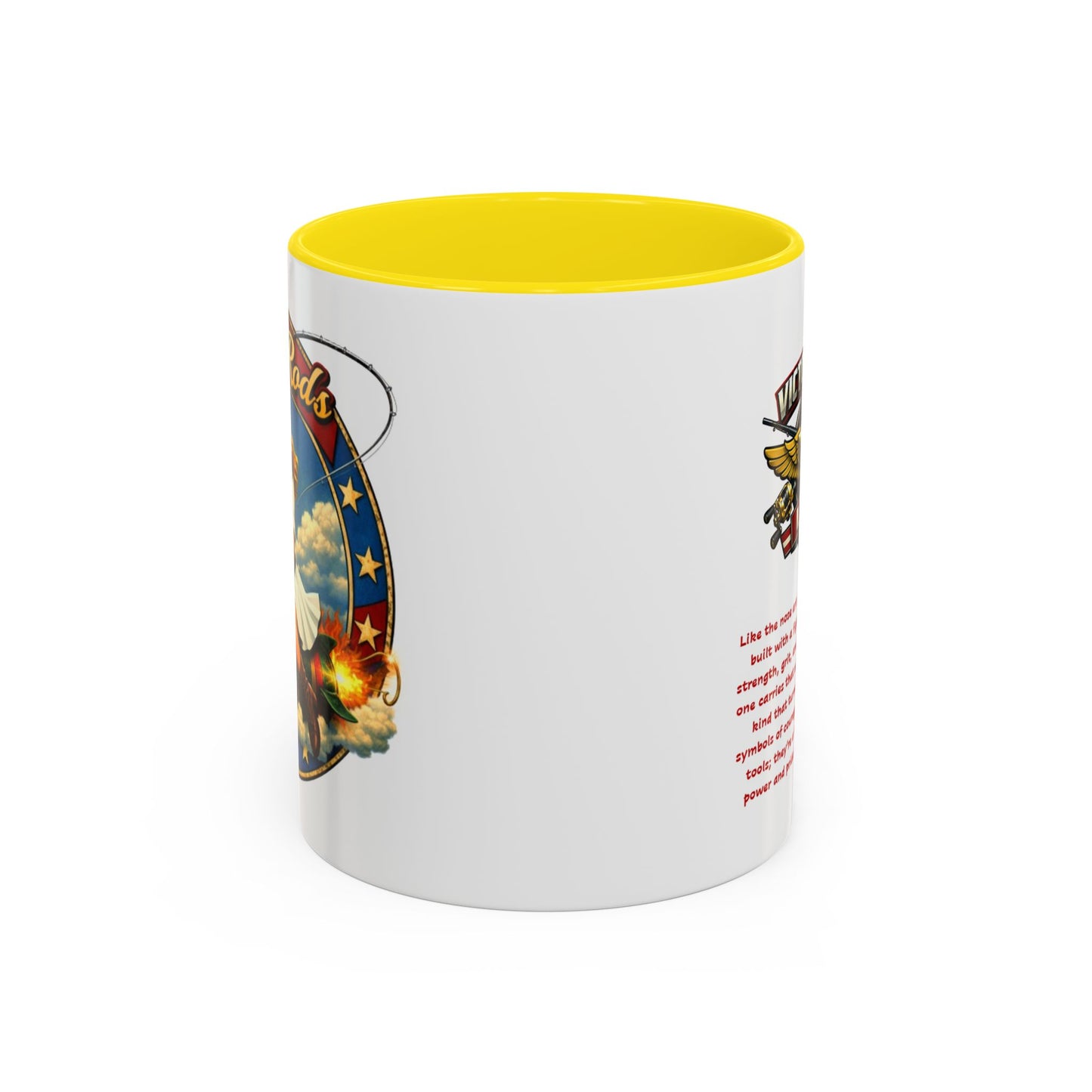 Victory Rods Sportfisherman's WWII Nose Art Pin-Up Illustration Mug | Ceramic Coffee Cup