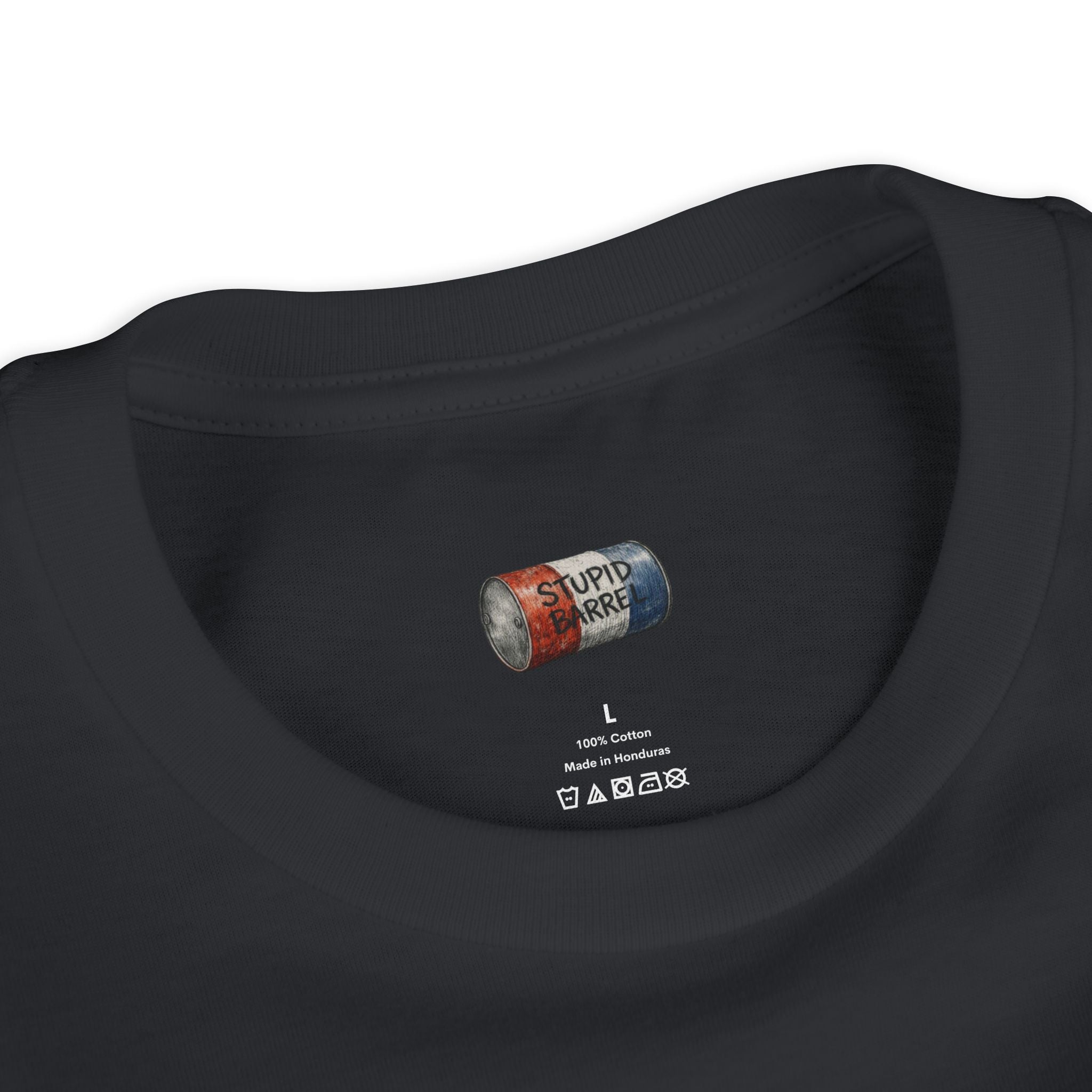 Youth Tee — Rodeo Cowgirl with Patriotic Barrel Graphic