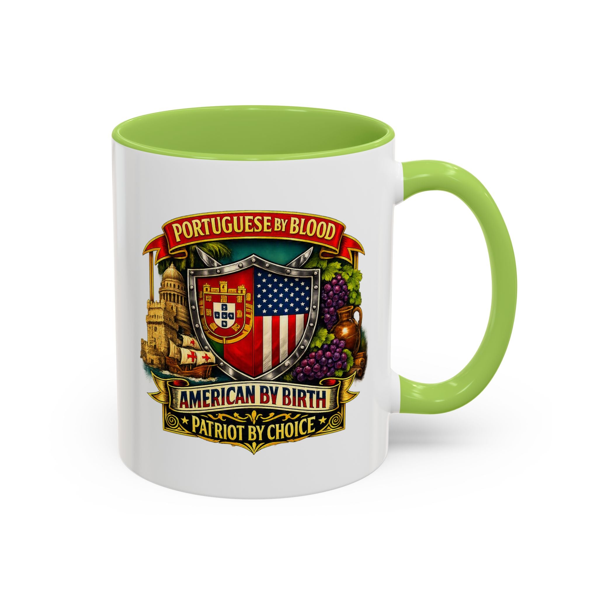 Portuguese/American Pride Mug - Coffee Ceramic Mug