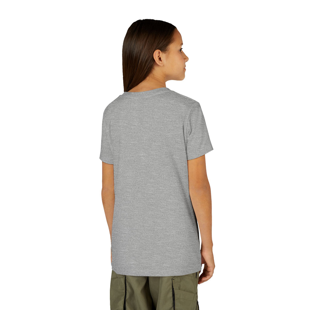 Youth Tee — Rodeo Cowgirl with Patriotic Barrel Graphic