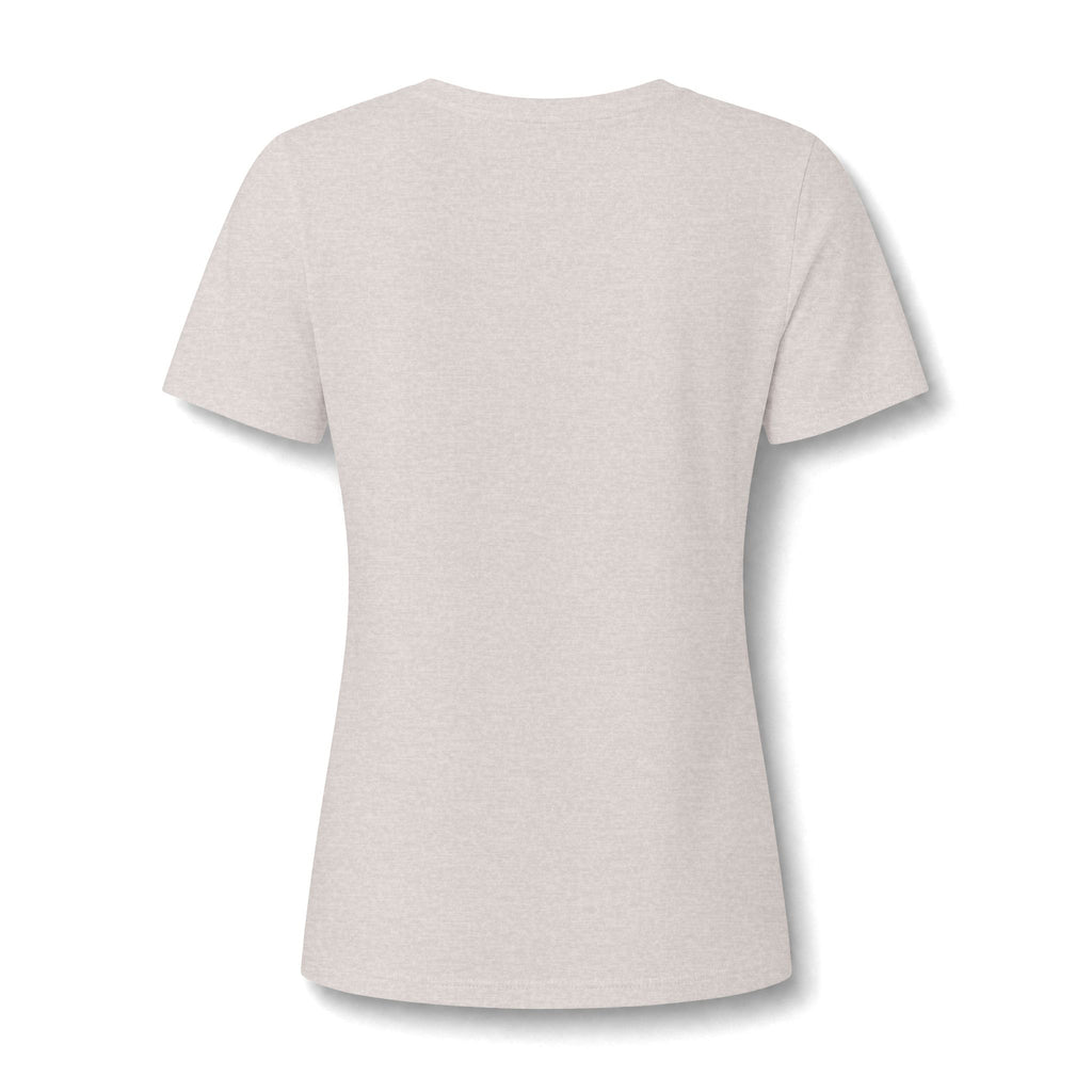 Women's V-Neck Tee — Floral Turquoise Bull Skull Graphic