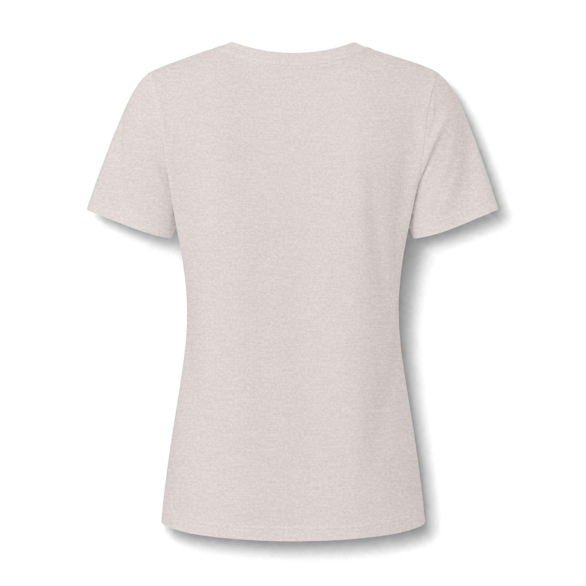 Women's V-Neck Tee — Floral Turquoise Bull Skull Graphic