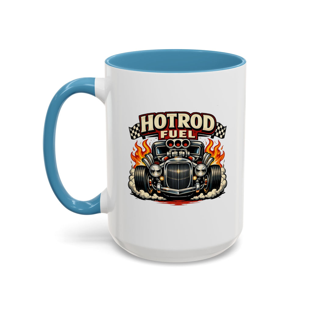 Hot Rod Fuel Coffee Mug — Vintage Muscle Car Racing Accent Mug