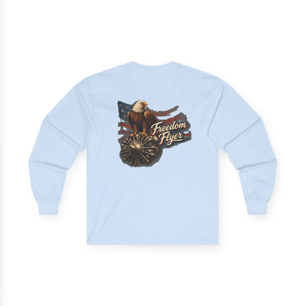Long Sleeve Tee — Freedom Flyer Eagle & Propeller Graphic