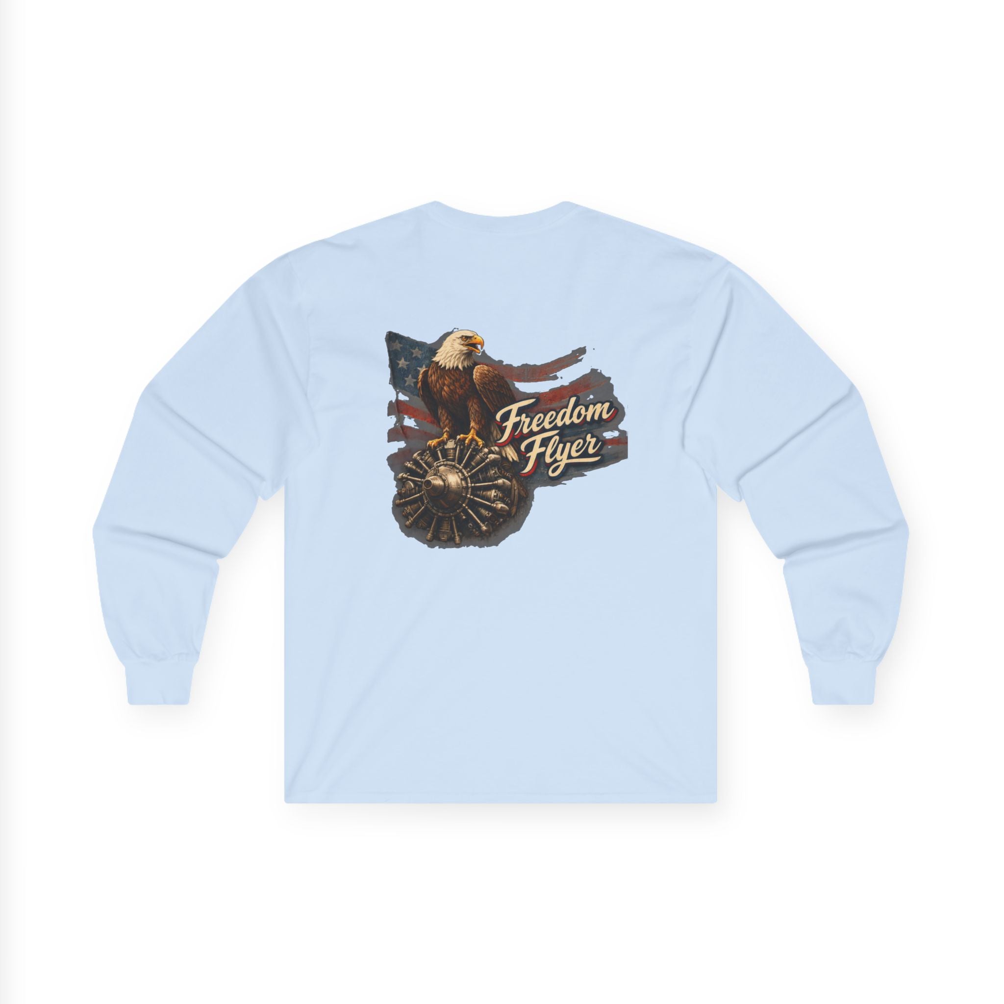 Long Sleeve Tee — Freedom Flyer Eagle & Propeller Graphic