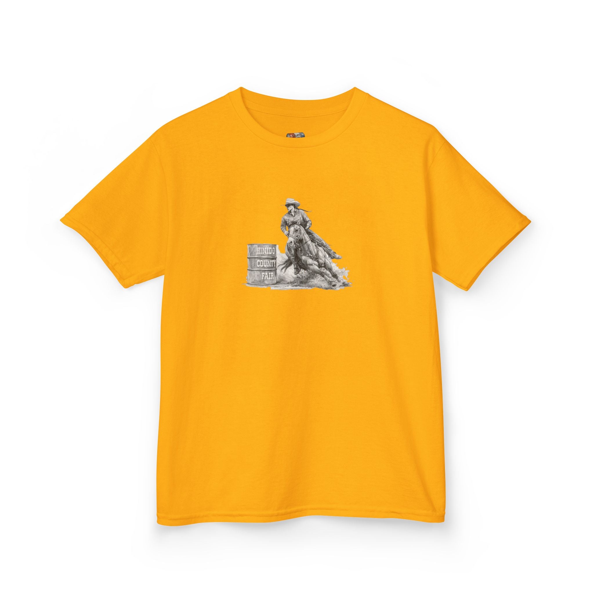 Kids T-Shirt — 'Always Keep Your Eye On the Next Barrel' Cowgirl Graphic