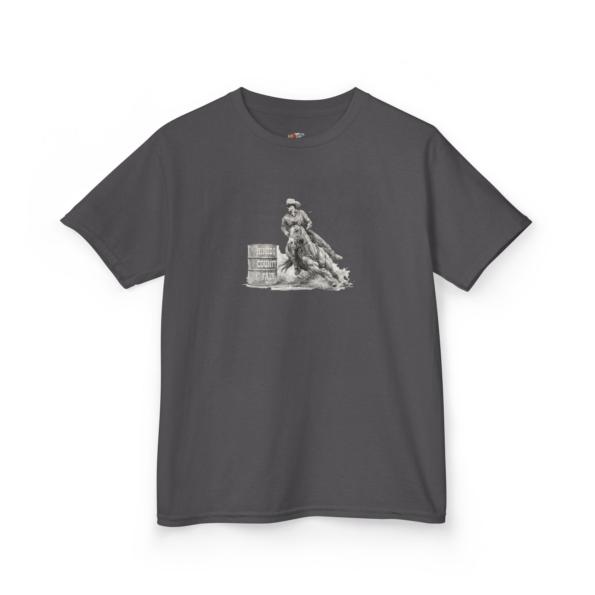 Kids T-Shirt — 'Always Keep Your Eye On the Next Barrel' Cowgirl Graphic