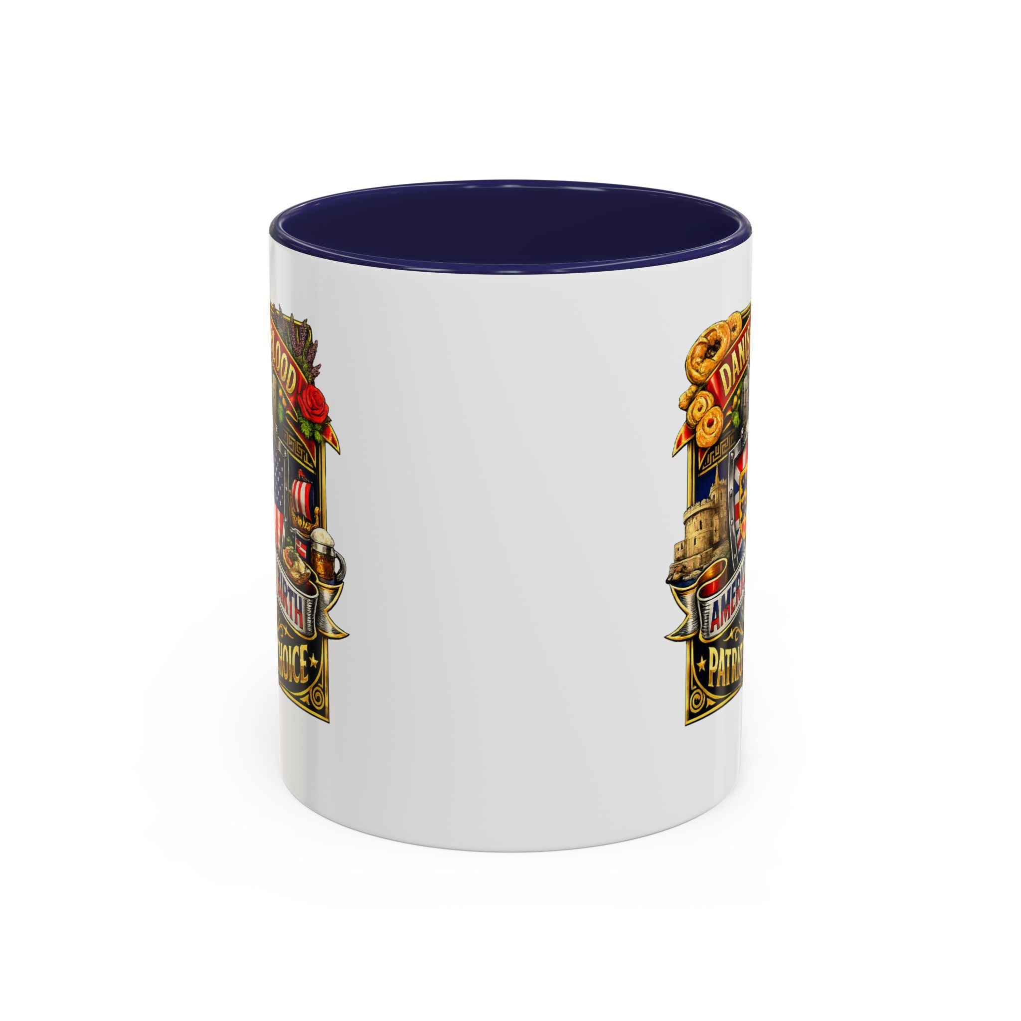 Danish/American Pride Danish by Blood, American by Birth Accent Coffee Mug (11/15oz)