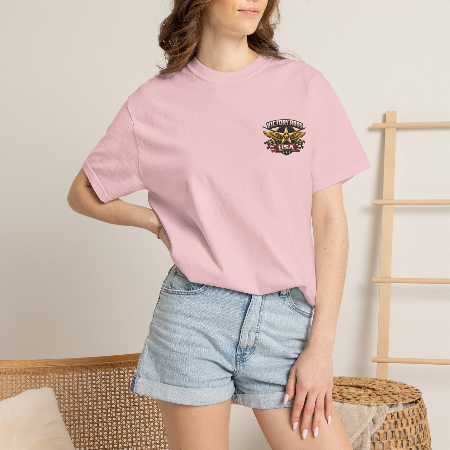 Victory Rods "Dorado Doris" Fishing T-Shirt — Retro Pinup Angler Tee