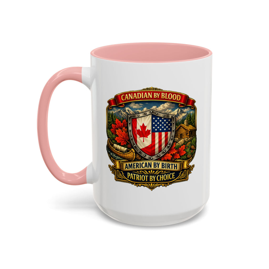 Canadian/American Pride Coat of Arms Accent Coffee Mug (11/15oz)